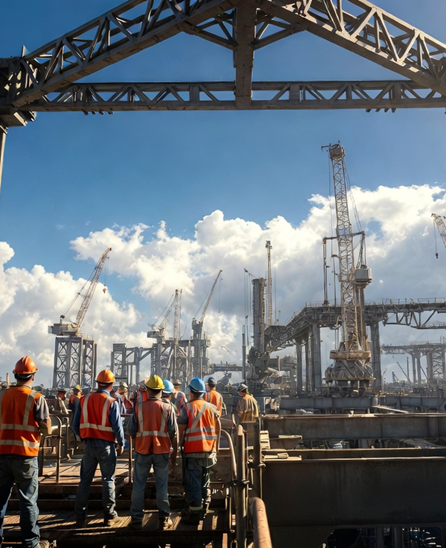 Stavební pracovník na projektu